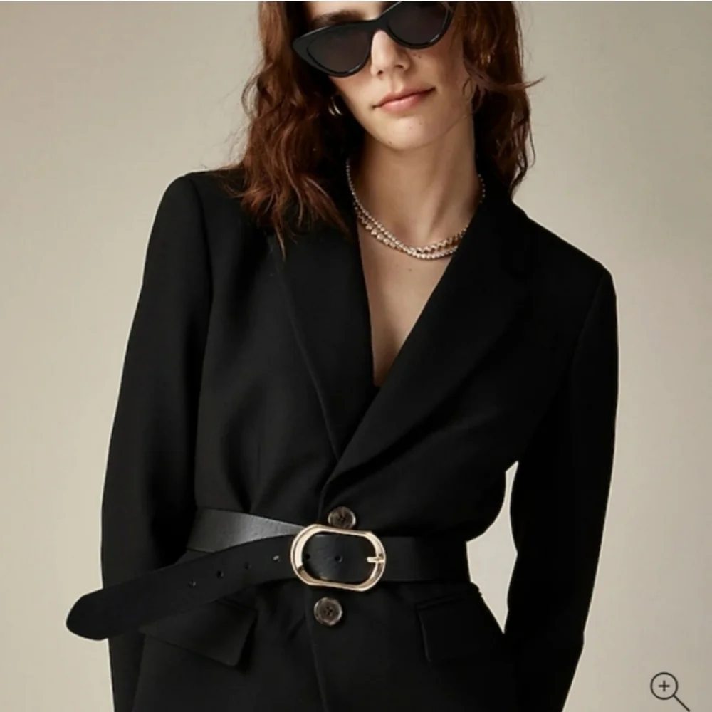 J Crew Madelyn blazer in four-season stretch CC289 Size 10 NWT Black Office